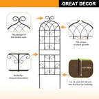 YOBAZAN Metal Garden Trellis 71"x20", 2 Pack Plant Support Trellis - Image 4