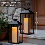 5" x 14" White Large Waterproof Outdoor Flameless Candles Battery Operated LED Flickering Pillar Candles with Remote and Timer for Indoor Outdoor Lanterns, Long Lasting, Set of 2 - Image 2