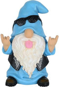 Mood Lab Garden Gnome - Rocker Gnome Statue - 9.25 Inch Tall Lawn Figurine - for Outdoor or House Decor - Funny Yard and Patio Decoration by MoodLab