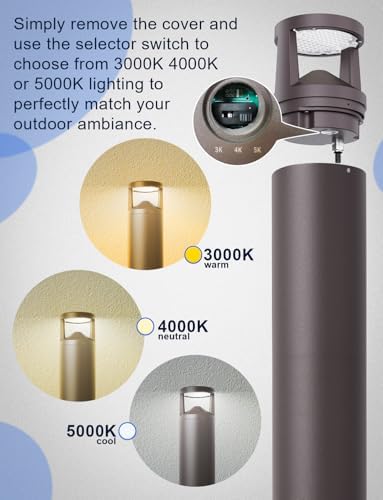 OSTEK 42" LED Bollard Light, 24W, 3CCT Selectable, 3120LM - Image 3