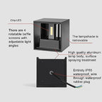 2 Pack Outdoor Sconces Wall Lights LED 20W Exterior/Interior Up and Down Lights IP65 Waterproof Modern Outdoor Lighting Fixtures Square Aluminum Wall Mount Light Black 3000K Warm Lights - Image 5