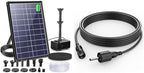 Biling 8W Solar Fountain Pump, Solar Water Pump with 3600mAh Battery Backup Work All Day, 5ft Tubing 5 Nozzles, Solar Fountain for Bird Bath, Garden Pond, Fish Tank and Hydroponics by biling