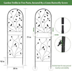 Garden Trellis for Climbing Plants, 71" H x 20" W, 2 Pack Heavy-Duty Metal Garden Trellis, Black Coated Rustproof Trellis for Plants Outdoor, Roses, Ivy, Flowers, and Vines - Image 2