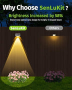 Solar Fence Lights Outdoor Waterproof Warm & Cool White & RGB（12Pack White） - Image 2
