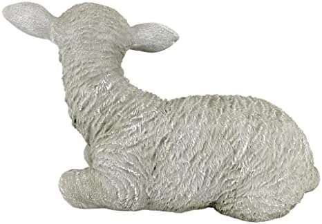 Design Toscano Sitting Yorkshire Lamb Garden Farm Animal Statue, 15 Inch - Image 5