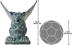Winged Gargoyle of Naples Bronze Garden Statue - Image 7