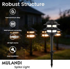4 Pack Low Voltage Landscape Lighting, Aluminum IP54 Waterproof 3-Tier Integrated LED Pagoda Landscape Lights for Walkway Garden, 2W 12V DC 3000K Warm White, ETL UL CSA Listed - Image 2