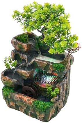 Indoor Waterfall Fountain,12.6in LED Desk Rockery by Unknown