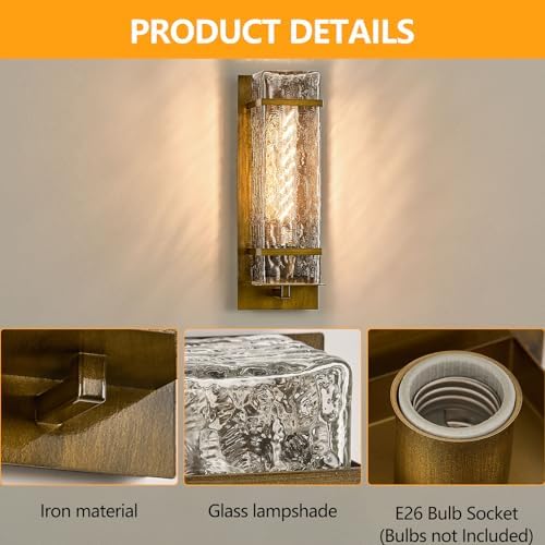 Outdoor Wall Sconce,Vintage Waterproof Exterior Lighting Fixtures - Image 3