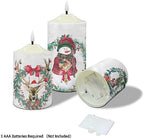 Cozeyat 3Pcs Flameless Candles Battery Operated, Christmas Snowman ELK Design Warm Yellow Tealights, 4/6H Timers LED Candles with Remote Control for Christmas Decor - Image 3
