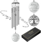 Sympathy Wind Chimes for Loss of Loved One, 39" Memorial Windchimes Outdoor by Mooncraftlogy