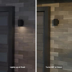 Globe Electric 60000180 9W LED Integrated Dusk to Dawn Outdoor Wall Sconce, Matte Black, 500 Lumens, 2700 Kelvin, 80 CRI - Image 4