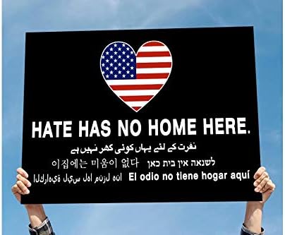 Yard Sign with H-Frame Stakes Hate Has No Home Here UV and Weather Resistant Corrugated Plastic Sign 2-Sided Print for Patio Garden Outdoor Indoor Decor 18"X12" - Image 4
