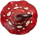Pacific Giftware Red Mushroom Garden Statue with Curved Cap and Raised White Dots Resin Decor for Fairy Pathways or Enchanted Forest-Themed Displays 9.45" Tall - Image 3