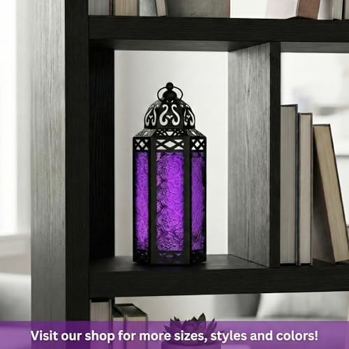 Vela Lanterns Decorative Indoor Gothic Candle Holders, Purple, M, 12-Pack - Image 4
