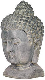 John Timberland Meditating Buddha Head 18 1/2" High Outdoor Statue - Image 3