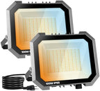 Leddictive 2 Pack 100W LED Flood Lights Outdoor, 3CCT Outside Work Light by LEDDICTIVE