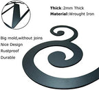 24 Inch House Plaque Letter - Wrought Iron Metal Scrolled Monogram Initial Letter for Home Door Wall Hanging Art Decor Family Name Last Name Letter Sign (S, 24 x 11 inches,Thick 0.078 inch (2mm)) - Image 4