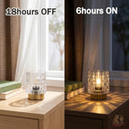 MJ PREMIER Battery Operated Lamp,Small Cordless Lamp with Timer, Clear-03 - Image 4