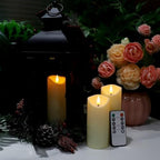 24 Pack Flameless LED Pillar Candles with Remote - Battery Operated Ivory Candles, Waterproof, 3 Sizes for Wedding Centerpieces, Christmas Decor, Home Party, Tabletop Lighting - Image 7