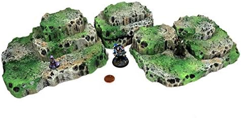 Mossy Stone Stacking Modular Hills Set - - Handmade Terrain for Tabletop War Games and TTRPGs - Image 7