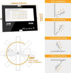 MELPO Led Flood Light 30W, 300W Equivalent Outdoor Color Changing Lights - Image 7
