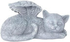 Angel Pet Statue Angel Wing Protect Sleeping Dog Garden Memorial Stone Statue Marker Stone Figurine to Honor Pet Resin Crafts Sculpture, Angel Cat by Unknown