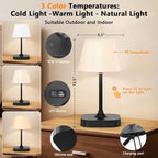 Table Lamp,Cordless Waterproof Shower Lamp and Dimmable Touch Lamp - Image 2