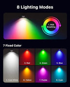FALOVE 8 Pack Color Changing Solar Gutter Lights Outdoor Decor Waterproof - Image 4