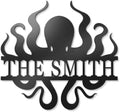 Personalized Octopus Metal Sign - Custom Nautical Wall Art Decor, Funny Octopus Bathroom Sign, Outdoor Garden Name Plate, Metal Beach House Wall Hanging, Unique Birthday Gift for Ocean Lovers by HYTSIGN