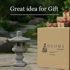 OLOMA Concrete Japanese Pagoda Garden Statue Asian Stone Lantern Sculpture Outdoor Handcrafted Decor Zen Patio Yard Landscape Meditation Accent - Image 5