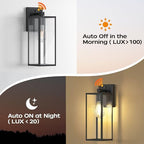 16" Dusk to Dawn Exterior Lighting Fixture, Outdoor Porch Light Wall Sconce - Image 2
