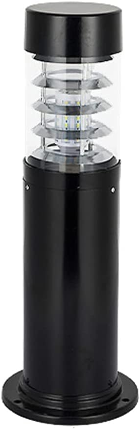 Modern Outdoor Bollard Light Fixture, 23.62-inch Black Waterproof LED Pathway Lighting, Contemporary Landscape Post Lamp for Garden, Driveway, Patio, Walkway, Yard Die-Cast Aluminum by Unknown