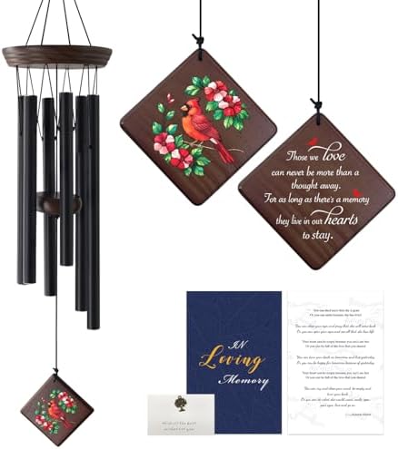 Memorial Wind Chimes for Outside, Sympathy Gift for Loss of Loved One by Astarin