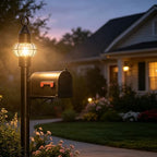 Kalium Outdoor Post Light Hard Wired, Matte Black Lamp Post Light Fixture with Seeded Glass,19" Waterproof Outside Column Lantern for Yard Driveway Patio Garden Walkway Landscape E26 Base Max 60 - Image 7