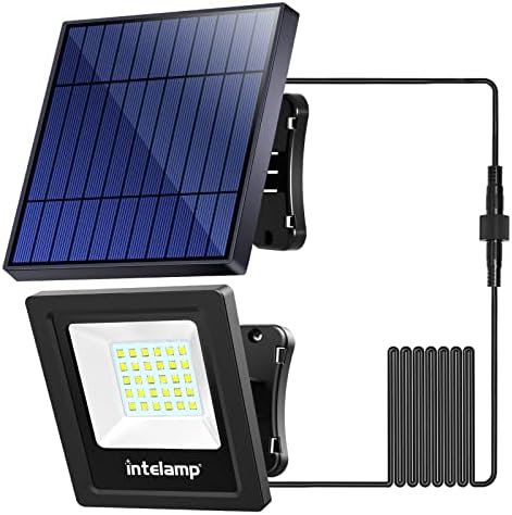 intelamp 4400mAh Solar Flood Lights 1 Pack Outdoor Solar Security Light by IntelampSolarLightingArtist