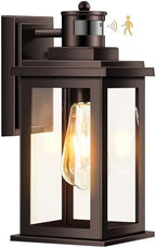 VIANIS Exterior Lights for House with Motion Sensor, Brown Dusk to Dawn Outside Lights for House, Oil Rubbed Bronze Exterior Lighting Fixtures for Garden, Garage, Doorway,Aluminum,Hardwired, Non-solar by VIANISLIGHTING
