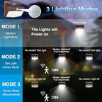 Peasur 8 Pack Solar Motion Sensor Lights Outdoor Waterproof with 3 Modes - Image 3