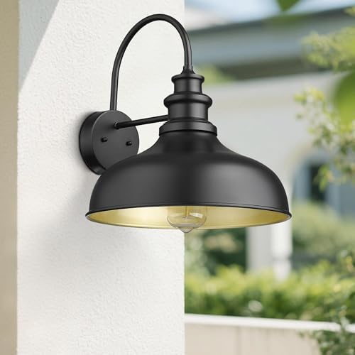 Outside Barn Light,Farmhouse Porch Light,4 Pack Black Outdoor Wall Light - Image 4