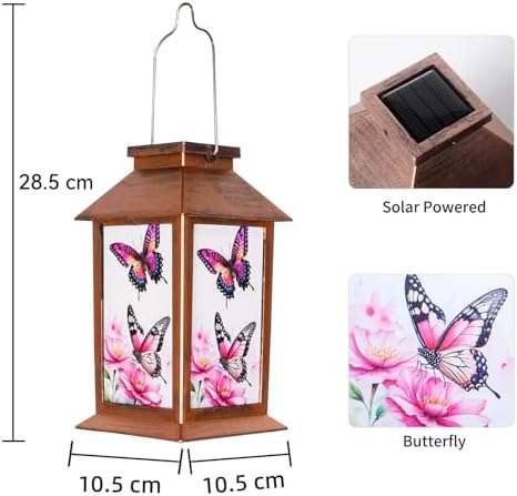 SHANGTIANFENG Butterfly Solar Lamp - Waterproof Hanging Solar Light for Outdoor Courtyard, Ideal Gift for Mom, Grandma, Sisters and Women on Christmas, Mother's Day and Thanksgiving - Image 6