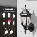 EMART Outdoor Front Porch Light with Bulb, Wall Lamp Fixture(1 Pack, Black) - Image 6
