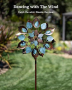 Wind Spinners Outdoor for Yard and Garden, 84 Inch Metal Large Outdoors Windmill Kinetic Wind Spinner, Outside Decor for Yard Art Lawn Backyard Landscape Patio(24" W x 84" H) - Image 2