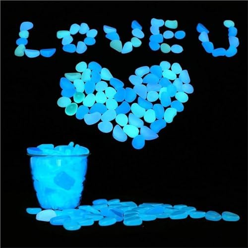 Glow in The Dark Pebbles 1200 Pcs The Garden of Light On The Dark Pebbles for Yard Rock and Manwalk Decoration Fairy Tale DIY Decorative Luminous Stone(Orange) - Image 7