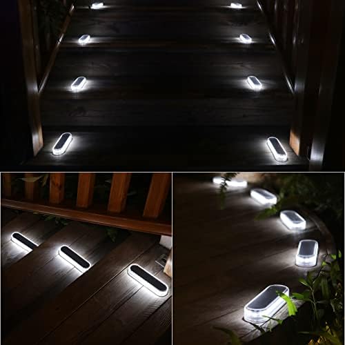 Solar Powered Driveway Lights, 4 Pack Solar Dock Deck Lights Outdoor-White - Image 6