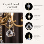 2" Pendant Chandelier K9 Crystal Decorative Hanging Ornaments (Vintage C, 12) - Image 3