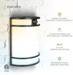 ASD LED Outdoor Sconce Lights, Motion Sensor 3000K 4000K 5000K Black 4 Pack - Image 4