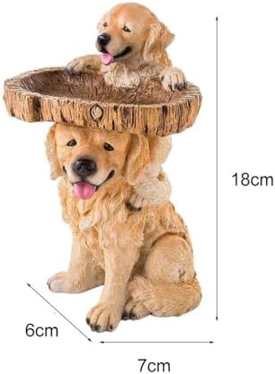 Garden Decor Garden Decoration Puppy Tree Ornaments Bird Bath Statue Dog Feeder Outdoor Decor - Image 2