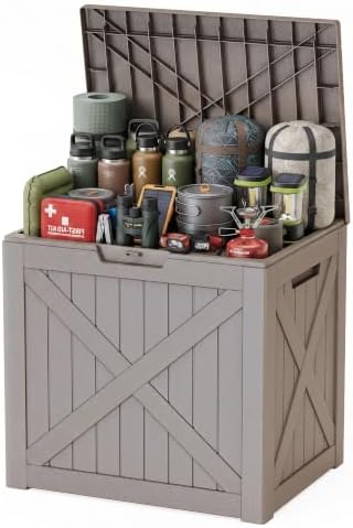 EasyUp 40 Gal Waterproof Outdoor Storage Box Weatherproof Deck Box by EASYUP