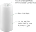 Stonebriar LED Pillar Candles — Remote & Timer, Real Wax Flameless Candles for Home Décor, Weddings & Events, Pack of 6, White, 3" x 6" - Image 4