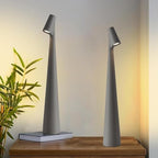Cordless Small Table Lamps Set of 2,3 Levels Brightness Portable Desk Lamp,Rechargeable Battery Lights for Outdoor, Restaurant, Bedside, Baby Night Light(Grey) by Hebangya